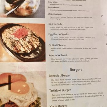 Tokidoki Burger - Brunch Menu - Burgers Near Me - Minneapolis, Minnesota
