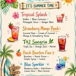 Summer Drink Menu 2026