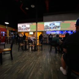 Big screens. It was a Monday night. Big screens. It was a Monday night.