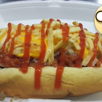 Stuffed Potatoes - a hot dog with ketchup and ketchup - Food Trucks Near Me - Palm Bay, Florida