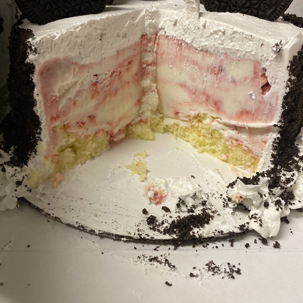 Strawberry Shortcake with Yellow Cake base.