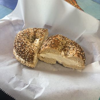 Beach Bagels & Subs - Everything Bagel w/ Cream Cheese - Juice Bars & Smoothies Near Me - Wilmington, North Carolina