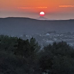 Sunset from Rustic Ridge Vineyards over Mount Helix in San Diego. Sunset from Rustic Ridge Vineyards over Mount Helix in San Diego.