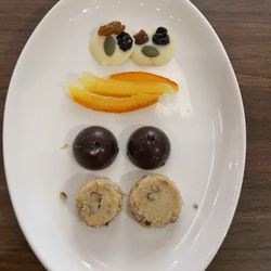 Surprise additional plate of desserts for two