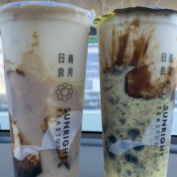 Sunright Tea Studio - Chino - Oreo brûlée and Taro Milk Tea - Bubble Tea Near Me - Chino, California