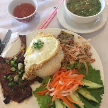 Little Saigon Restaurant - Com Suon, Bi & Cha - Broken Rice Dish - Vietnamese Near Me - Falls Church, Virginia