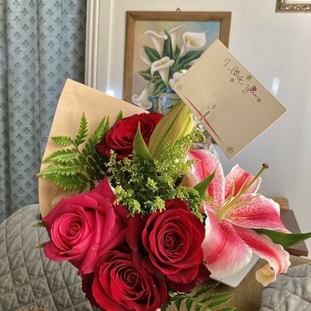 Ms.Succulent - Stargazer lillies, pink, and red roses - Florists Near Me - Los Angeles, California