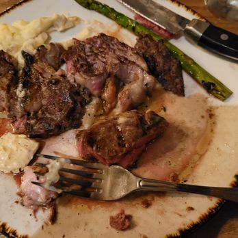 Horatio's - This is the rib eye steak half of it was jiggly and full of fat. It was super icky. - Seafood Near Me - San Leandro, California Horatio's - This is the rib eye steak half of it was jiggly and full of fat. It was super icky. - Seafood Near Me - San Leandro, California