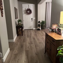 a hallway in a home