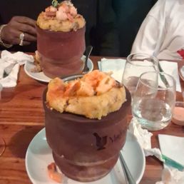Trifongo con marisccos  y trifongo con camarones.