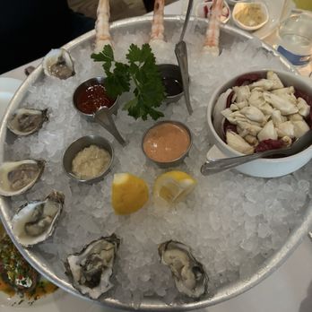 Varka Estiatorio - Seafood tower ! Oysters, lump crab and shrimp cocktail! - Greek Near Me - Ramsey, New Jersey Varka Estiatorio - Seafood tower ! Oysters, lump crab and shrimp cocktail! - Greek Near Me - Ramsey, New Jersey