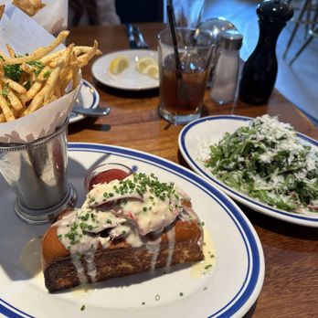 Hudson House - Lobster Roll w/ Fries and a side "Jack's Salad". - Cocktail Bars Near Me - Houston, Texas Hudson House - Lobster Roll w/ Fries and a side "Jack's Salad". - Cocktail Bars Near Me - Houston, Texas