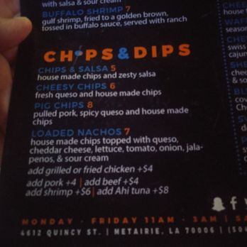 Shenanigans - Menu - American Near Me - Metairie, Louisiana Shenanigans - Menu - American Near Me - Metairie, Louisiana