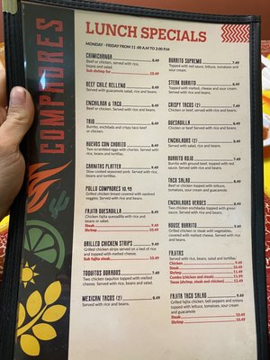 Menu photo 1 Los Compadres Mexican Grill West  Hattiesburg, MS
