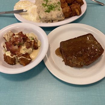 Dutch's - Over easy eggs/biscuit & gravy/hash browns, loaded hash browns, griddled banana bread w/ butterscotch - Breakfast & Brunch Near Me - Portland, Maine Dutch's - Over easy eggs/biscuit & gravy/hash browns, loaded hash browns, griddled banana bread w/ butterscotch - Breakfast & Brunch Near Me - Portland, Maine