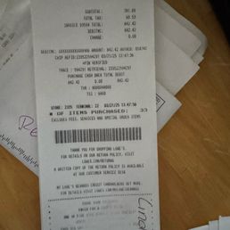 Purchase receipt