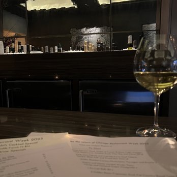 Brindille - Keeping white wine and champagne perfectly chilled with the ice bar! - French Near Me - Chicago, Illinois