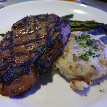 Dave & Buster's Bakersfield - Aged Ribeye with garlic mash potato and asparagus - Arcades Near Me - Bakersfield, California Dave & Buster's Bakersfield - Aged Ribeye with garlic mash potato and asparagus - Arcades Near Me - Bakersfield, California
