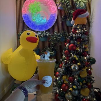 Los Rios Cantina - Passion fruit Margarita with the large duck & duck tree - Mexican Near Me - Cumming, Georgia