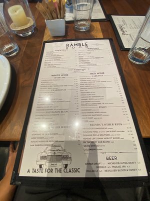 Menu photo 3 Ramble Room Dallas, TX