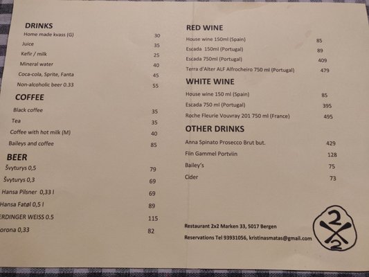 Menu photo 2 2x2 Bergen, 12