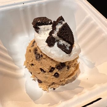 Cinnaholic - a chocolate chip cookie ice cream sandwich in a styrofoam container - Bakeries Near Me - Toronto, Ontario