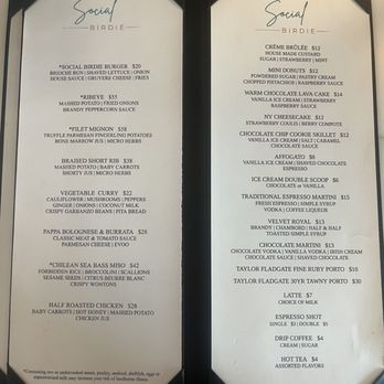 Social Birdie   - Menu - Breakfast & Brunch Near Me - Queen Creek, Arizona