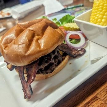 4Corners Tavern - Burger is a double patty. Super fresh toppings - Gastropubs Near Me - Davenport, Florida