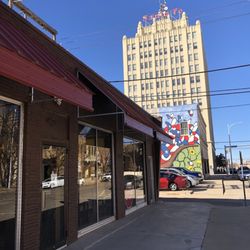 Burrito Stop - Burrito Stop in the shadow of the Santa Fe building