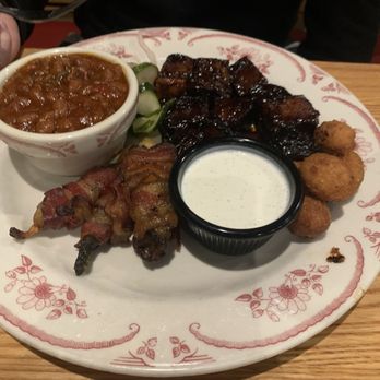 Midwood Smokehouse - Burnt ends, bacon wrapped jalapeños, baked beans, house pickles & hush puppies. - Barbeque Near Me - Charlotte, North Carolina Midwood Smokehouse - Burnt ends, bacon wrapped jalapeños, baked beans, house pickles & hush puppies. - Barbeque Near Me - Charlotte, North Carolina