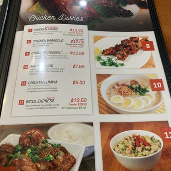 Fil Cuisine - Menu 10/26/19 - Filipino Near Me - Kent, Washington