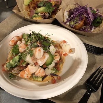 Corazon Cocina - White shrimp ceviche tostada - Mexican Near Me - Santa Barbara, California