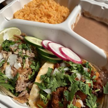 Tacos el Gordito - Adobada & carnitas taco combo, it was the perfect lunch - Tacos Near Me - Ridgecrest, California