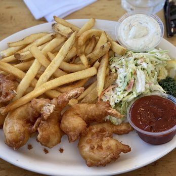 Brophy Bros - Shrimp-Beer Battered with chips. Comes with 6 shrimp. - Seafood Near Me - Santa Barbara, California
