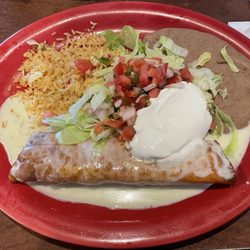 El Charrito - Chimichanga w/ beans & rice