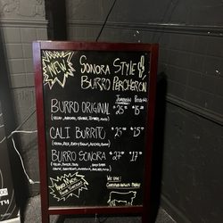 Sonora Carne Asada House - Burrito menu
