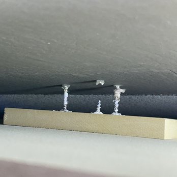 Eco Group Construction - Took a photo of what was happening. Screws were no longer anchored into the ceiling. - General Contractors Near Me