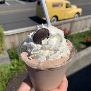 Chocolate Café - Legendary Chocolate Milkshake size small - Desserts Near Me - Cannon Beach, Oregon Chocolate Café - Legendary Chocolate Milkshake size small - Desserts Near Me - Cannon Beach, Oregon