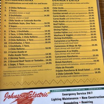 Garcia's Restaurant - Menu 4 - Mexican Near Me - Blythe, California
