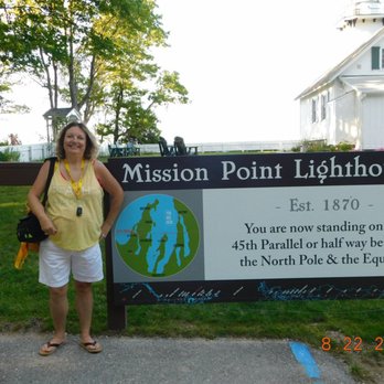 Mission Point Lighthouse - I may be a bit of a geek but this is really cool to be standing on the 45th parallel - Venues & Event Spaces Near Me - Traverse City, Michigan