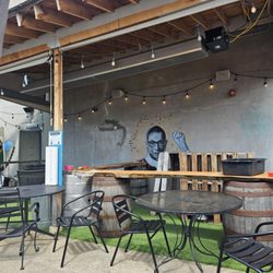 McFleshman's Brewing - Outside patio wall art.