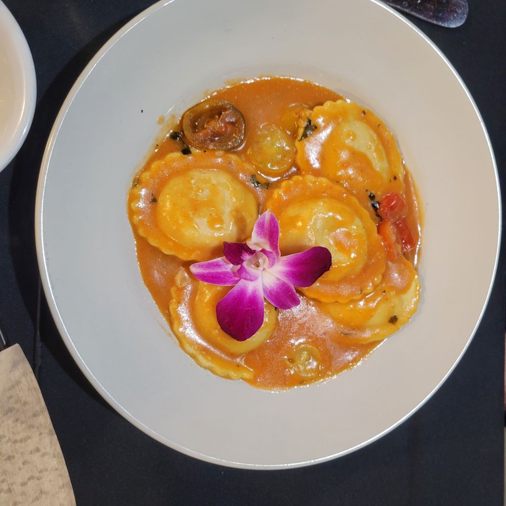 Lobster and crab ravioli