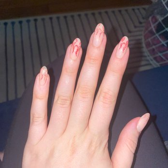 NYC Nail Room - Jacklyn's structured gel in flash (look at that glitter!) - Nail Salons Near Me - New York, New York