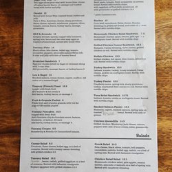 Tuscany Cafe - Menu