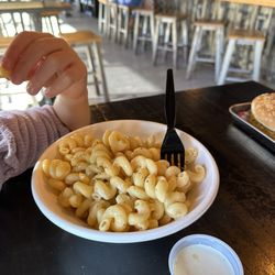 Grimm Brothers Brewhouse - Mac and cheese as a side! Dude, the side is HUGE!