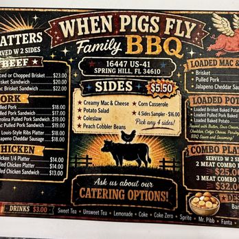 When Pigs Fly Family BBQ - Barbeque Near Me - Spring Hill, Florida When Pigs Fly Family BBQ - Barbeque Near Me - Spring Hill, Florida
