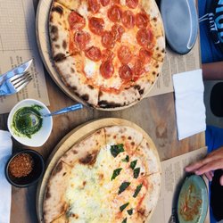 Camino Real - Pepperoni pizza and a margherita and 4 cheese pizza in one! Delicious!