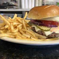 Miller's Cafe - Millers Big Mac with fries .... Big portion around $12 total