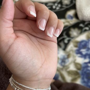 Beverly Nail Spa - French line is off.. - Nail Salons Near Me - Charlotte, North Carolina
