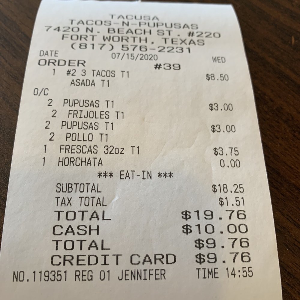 Tacusa - Wednesday is 1.50 pupusas - Tacos Near Me - Fort Worth, Texas